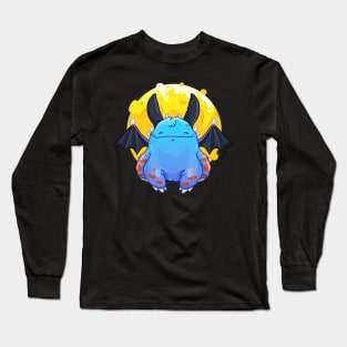 Cute Burly Friendly Happy Flying Monster Long Sleeve T-Shirt